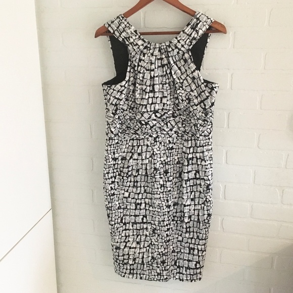 Anthropologie X Adrianna Papell Mini Dress Animal print Babydoll Mobwife 14 - Picture 1 of 12